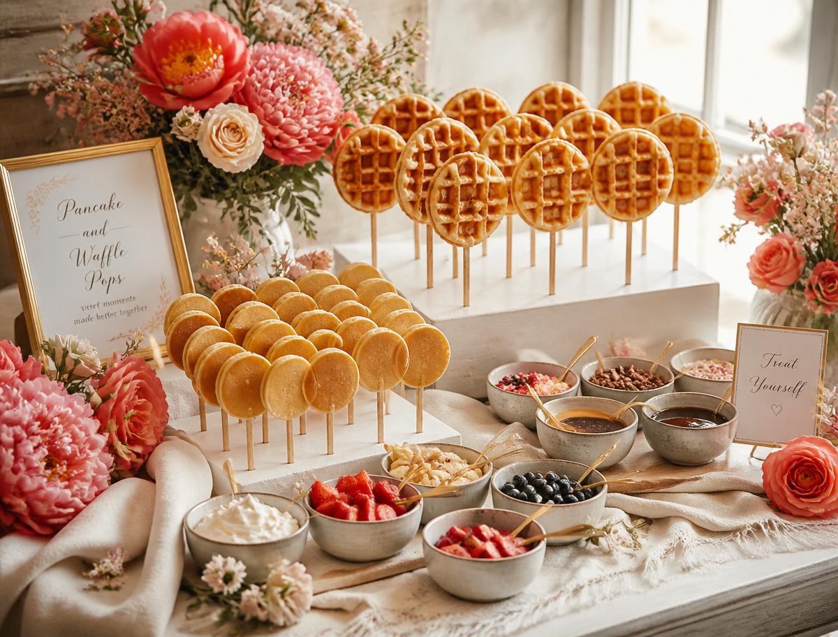 Puff-Puff and Waffle-on-a-Stick treats arranged together for an event